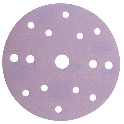 P40 150мм SMIRDEX Ceramic Velcro Discs 740  Абразивный круг, с 15 отверстиями 740415040